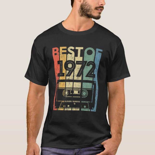 Beste von 1972 50-jähriges Geschenkband 50. T-Shirt (Vorderseite)