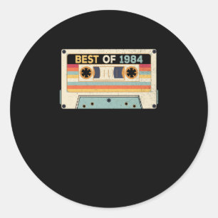 Beste von 1984 Geburtstags-Kassettenband Runder Aufkleber