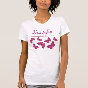 Beste Vorschullehrer-überhaupt Rosa-Schmetterling T-Shirt