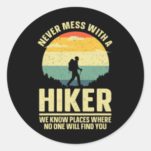 Beste Wanderskunst Für Männer Frauen Outdoor Wande Runder Aufkleber