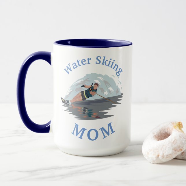 Beste "Wasserski MAMA" jemals! Muttertag Tasse (Mit Donut)