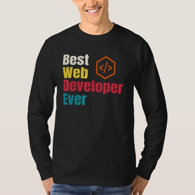 Beste Webentwickler-Website Programmierer Coder Co T-Shirt (Vorderseite)