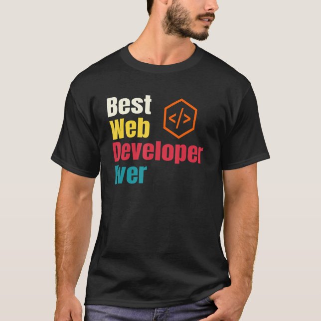 Beste Webentwickler-Website-Programmierer Coder Co T-Shirt (Vorderseite)