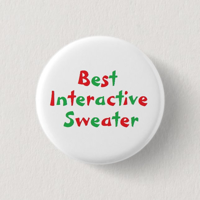 "Beste wechselwirkende Strickjacke-" Preis-Knopf Button (Vorderseite)