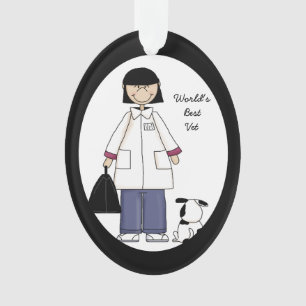 Beste weibliche veterinärmedizinische Acrylschmuck Ornament