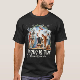 Beste Weihnachten Cooler Jesus Krippen Szene Chri T-Shirt