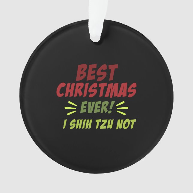 Beste Weihnachten Ornament (Vorderseite)