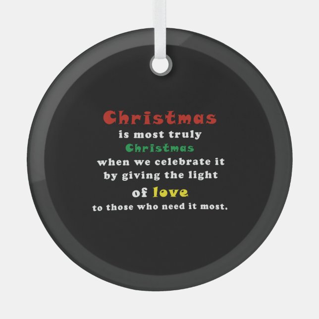 Beste Weihnachtsfeier Ornament Aus Glas (Vorderseite)