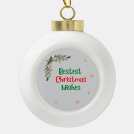 Beste Weihnachtswünsche Keramik Kugel-Ornament