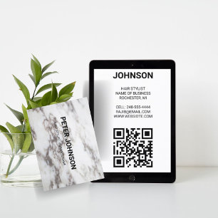 Beste Weiße und Schwarze QR-Code-Moderne Visitenkarte