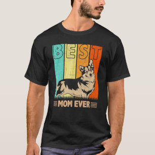 Beste Welsh Corgi Hundemama Aller Retro Grafik Mam T-Shirt