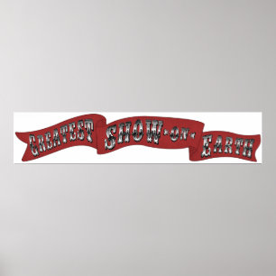 "Beste Weltshow" Circus Karneval Banner Poster