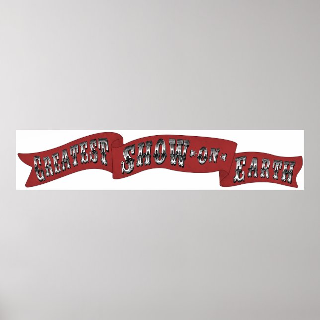 "Beste Weltshow" Circus Karneval Banner Poster (Vorne)