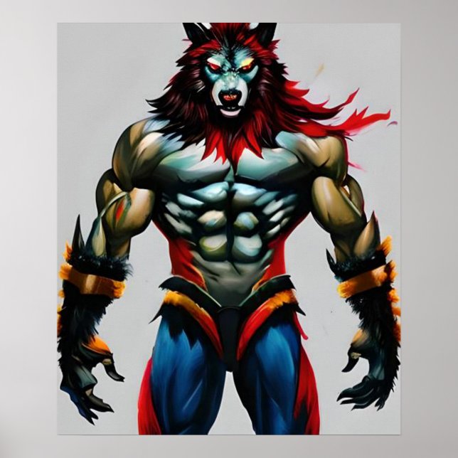 Beste Werwolf Digitale Kunst zum Herunterladen und Poster (Vorne)