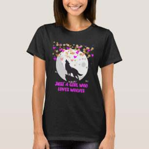 Beste Wolf Grafik nur ein Mädchen, das Wölfe Liebe T-Shirt