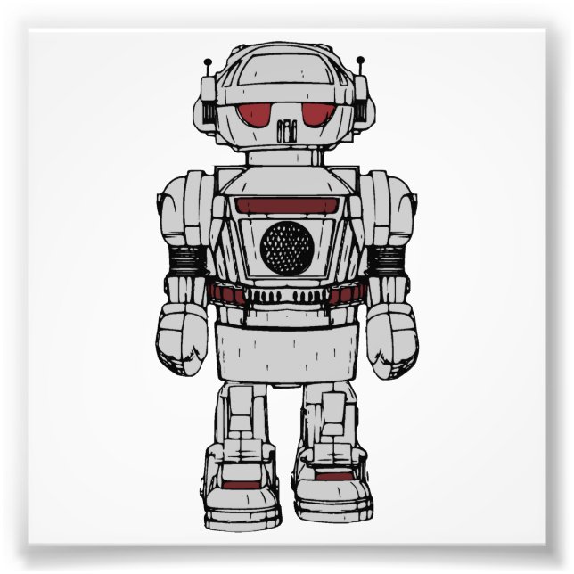 Beste Wünsche aus dem Roboter mit Atomantrieb Fotodruck (Vorne)