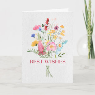 Beste Wünsche Blumenstrauß Karte