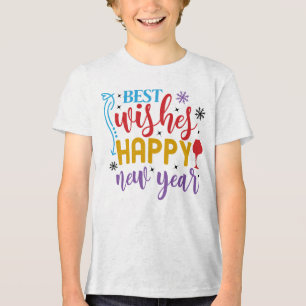 Beste Wünsche Frohes Neues Jahr Design-80967 Tri-Blend Shirt