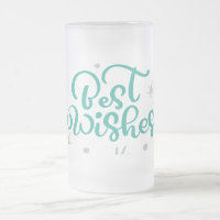 Beste Wünsche Frostiertes Glas Bierkrug