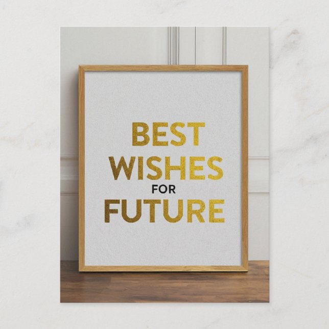 Beste Wünsche für Ihre Zukunft Postkarte (Vorderseite)