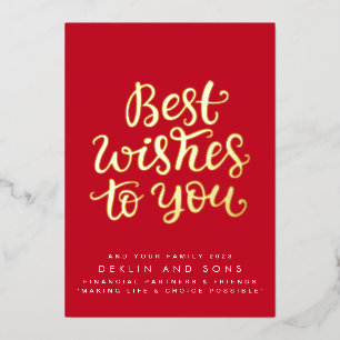 Beste Wünsche für Sie und Ihr familienfreundliches Folien Feiertagskarte