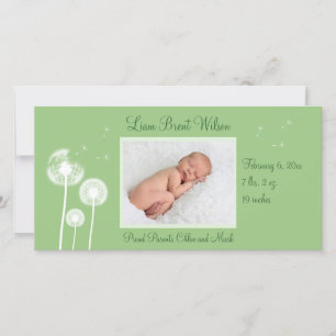 Beste Wünsche!! Geburtsankündigung 2 (grün) Ankündigung