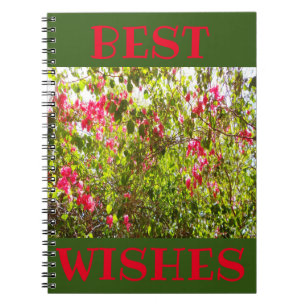 Beste Wünsche Grüne Grenze Naturbild Blume Notizblock