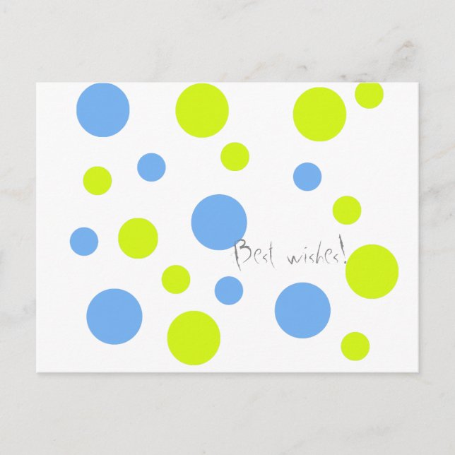 Beste Wünsche Happy Bubbles Postkarte (Vorderseite)