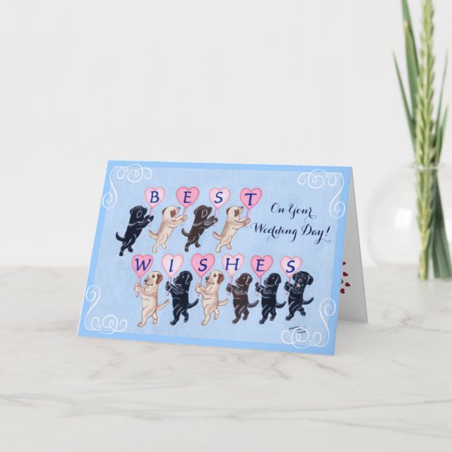 Beste Wünsche Labradors Hochzeit Karte (Vorderseite)