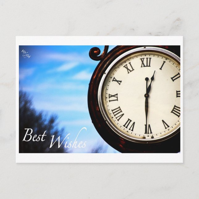 Beste Wünsche Postkarte (Vorderseite)