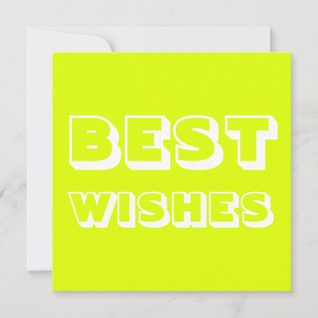 Beste Wünsche, Viel Glück, Chartreuse weiß (Vorderseite)