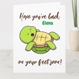 Beste Wünsche - zurück zu Fuß - bald alles erledig Dankeskarte