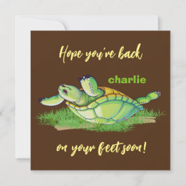 Beste Wünsche - zurück zu Fuß - bald gute Worte Dankeskarte