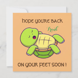 Beste Wünsche - zurück zu Fuß - bald wieder gut! Dankeskarte