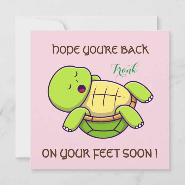 Beste Wünsche - zurück zu Fuß - bald wieder gut! Dankeskarte (Vorderseite)