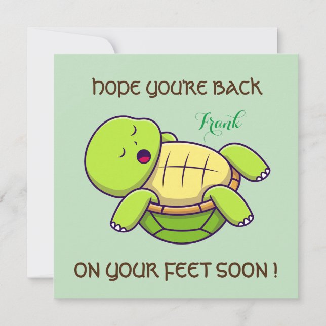 Beste Wünsche - zurück zu Fuß - bald wieder gut! Dankeskarte (Vorderseite)