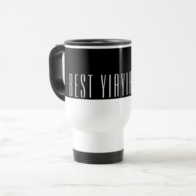 Beste YIAYIA-Reise-Mug Reisebecher (Vorderseite Links)