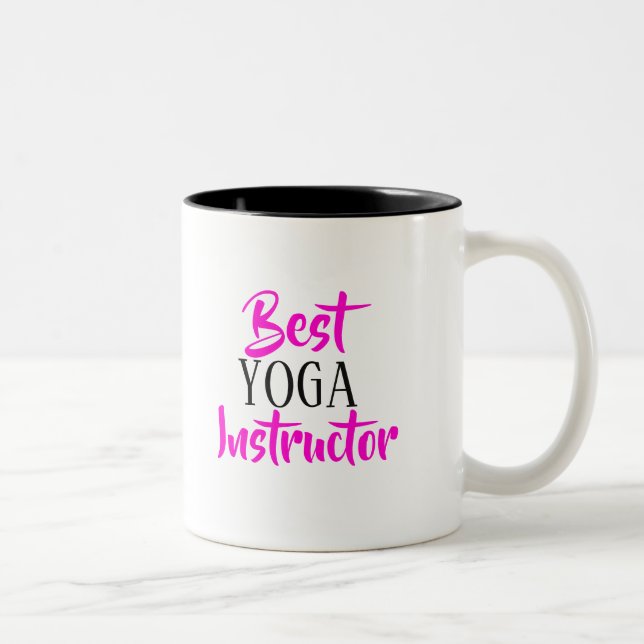 Beste YOGA-Lehrer-Tasse Zweifarbige Tasse (Rechts)