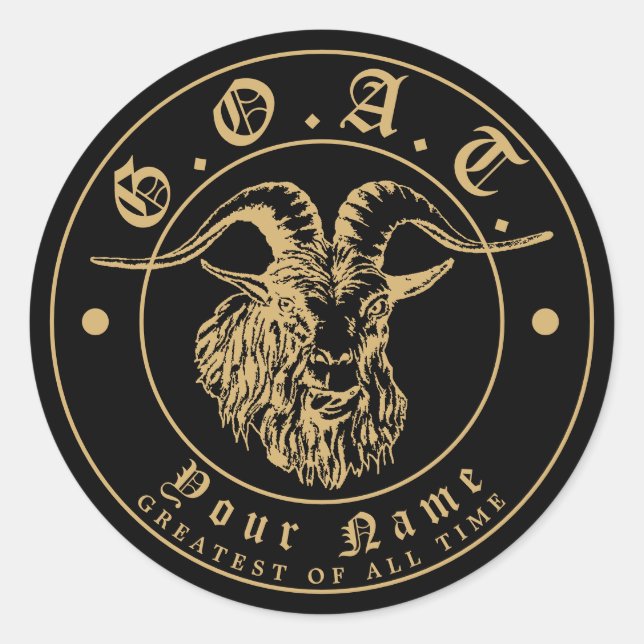 BESTE Ziege aller Zeitschriftenvorlagen Runder Aufkleber (Vorderseite)