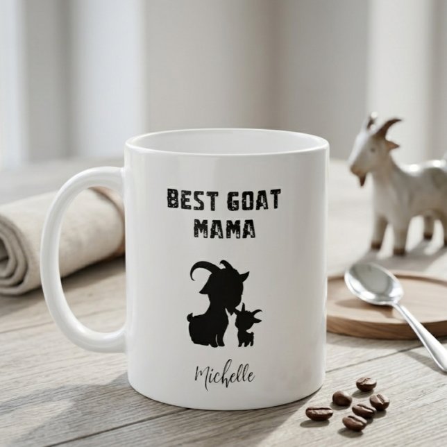 Beste Ziegenmutter überhaupt Lustiger Bauernhoftie Kaffeetasse (Von Creator hochgeladen)