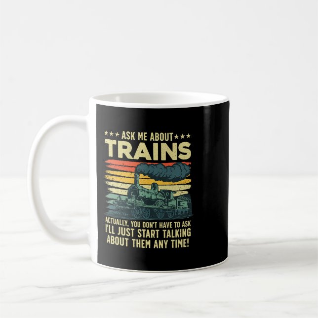 Beste Zugkunst für Männer Dampflokomotive Trai Kaffeetasse (Links)