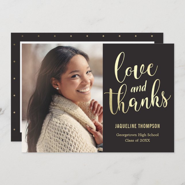 Beste Zukunft EDITABLE FARBEN Abschluss Vielen Dan Einladung (Vorne/Hinten)