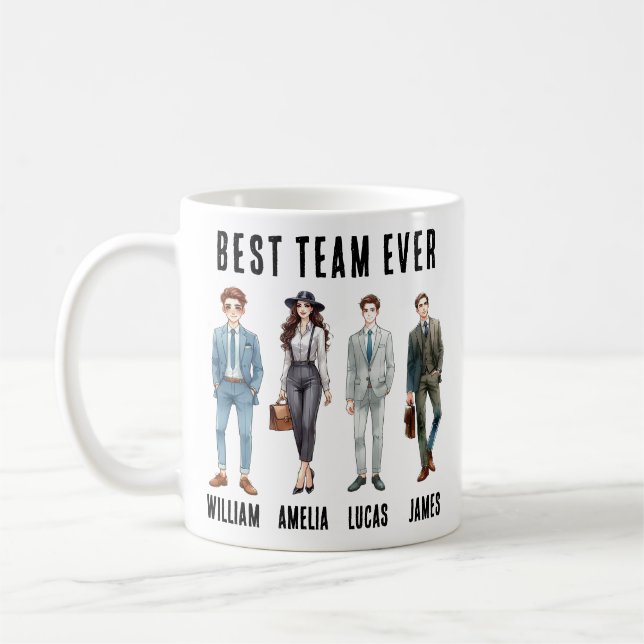 Beste Zusammenarbeit je - Das beste Team bejubeln Kaffeetasse (Links)
