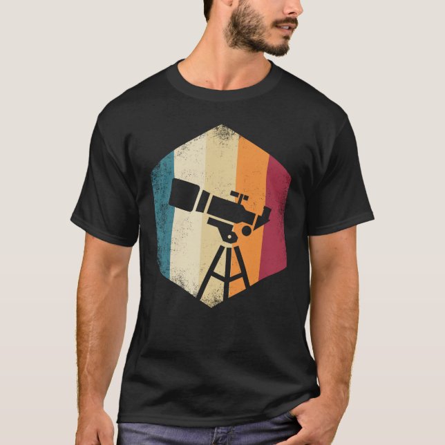 Besteever Cool Planets Science Lover Telescope Ast T-Shirt (Vorderseite)