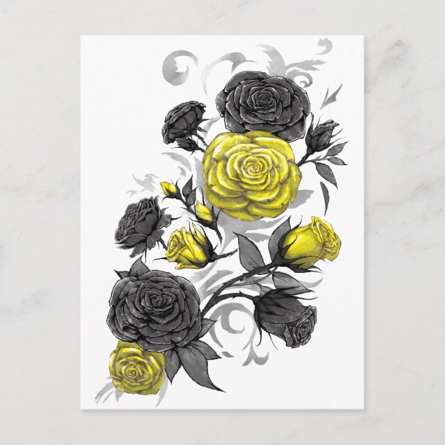 Bestehende Rose Postkarte (Vorderseite)