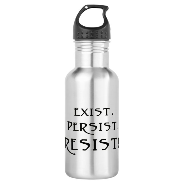 Besteht. Beharrt. Widerstehen! Trinkflasche (Vorderseite)
