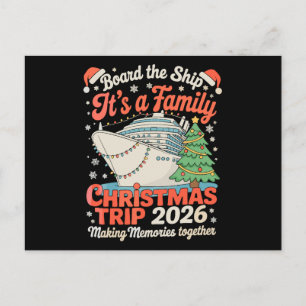 Besteige Das Schiff Es Ist Ein Familienweihnachtsa Feiertagspostkarte