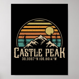 Besteigung Castle Peak Colorado Wandern Berg Burg Poster