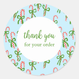 Bestellen DANK Sie Custom Candycanes Xmas Urlaub Runder Aufkleber