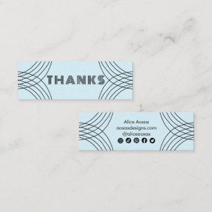 BESTELLEN DANKEN SIE Minimalistisch Abstrakte, ein Mini Visitenkarte